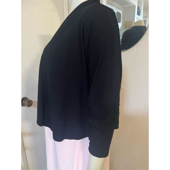 Testimony Los Angeles Soft Stretch Black Cardi W/ Back Pleats S - Picture 3 of 7